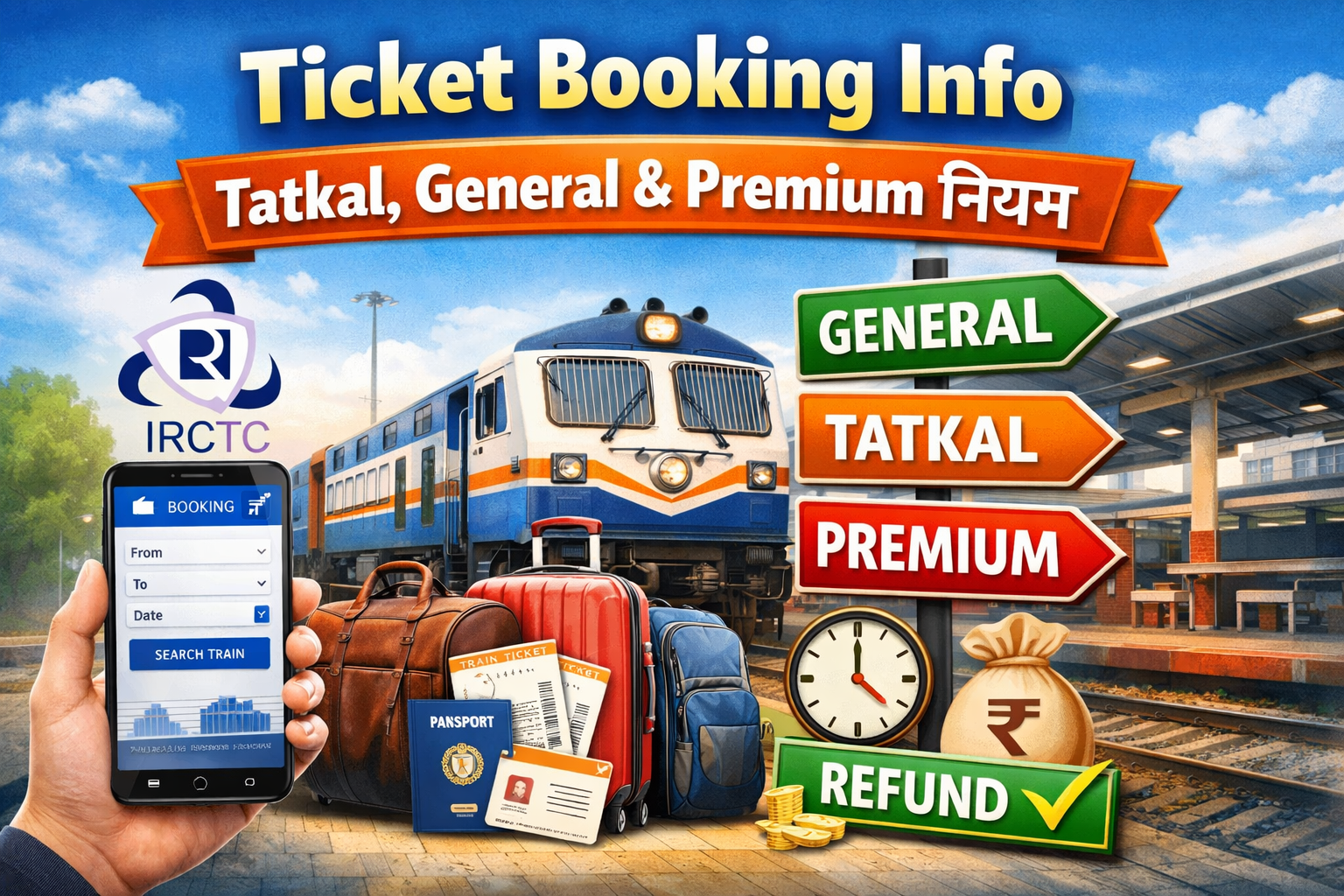 Ticket Booking Info 2026: Tatkal, General & Premium Rules in Hindi