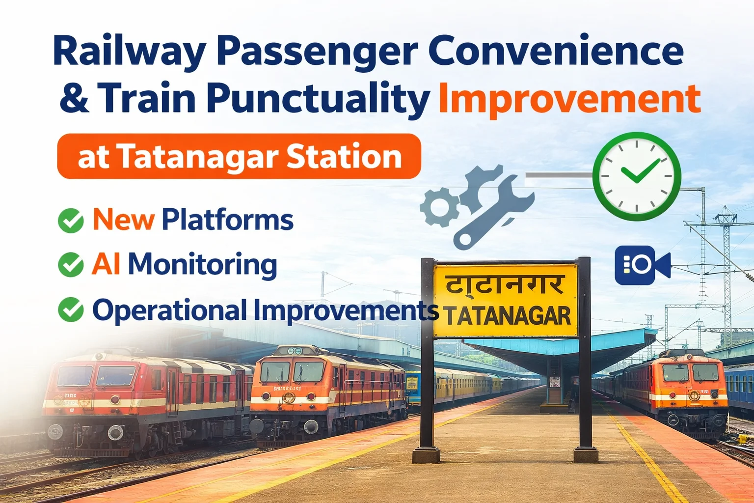 Railway Passenger Convenience & Train Punctuality Improvement at Tatanagar Station