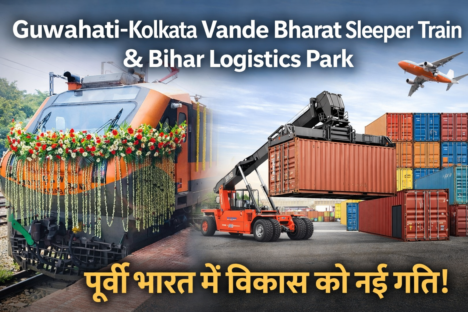 Guwahati to Kolkata Vande Bharat Sleeper Train And Bihar Logistics Park News