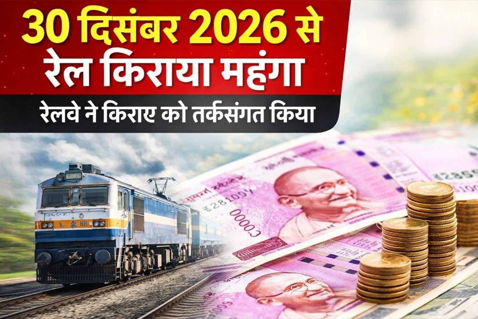 Railway Fare Hike from 30 December 2026 | Indian Railways New Ticket Prices