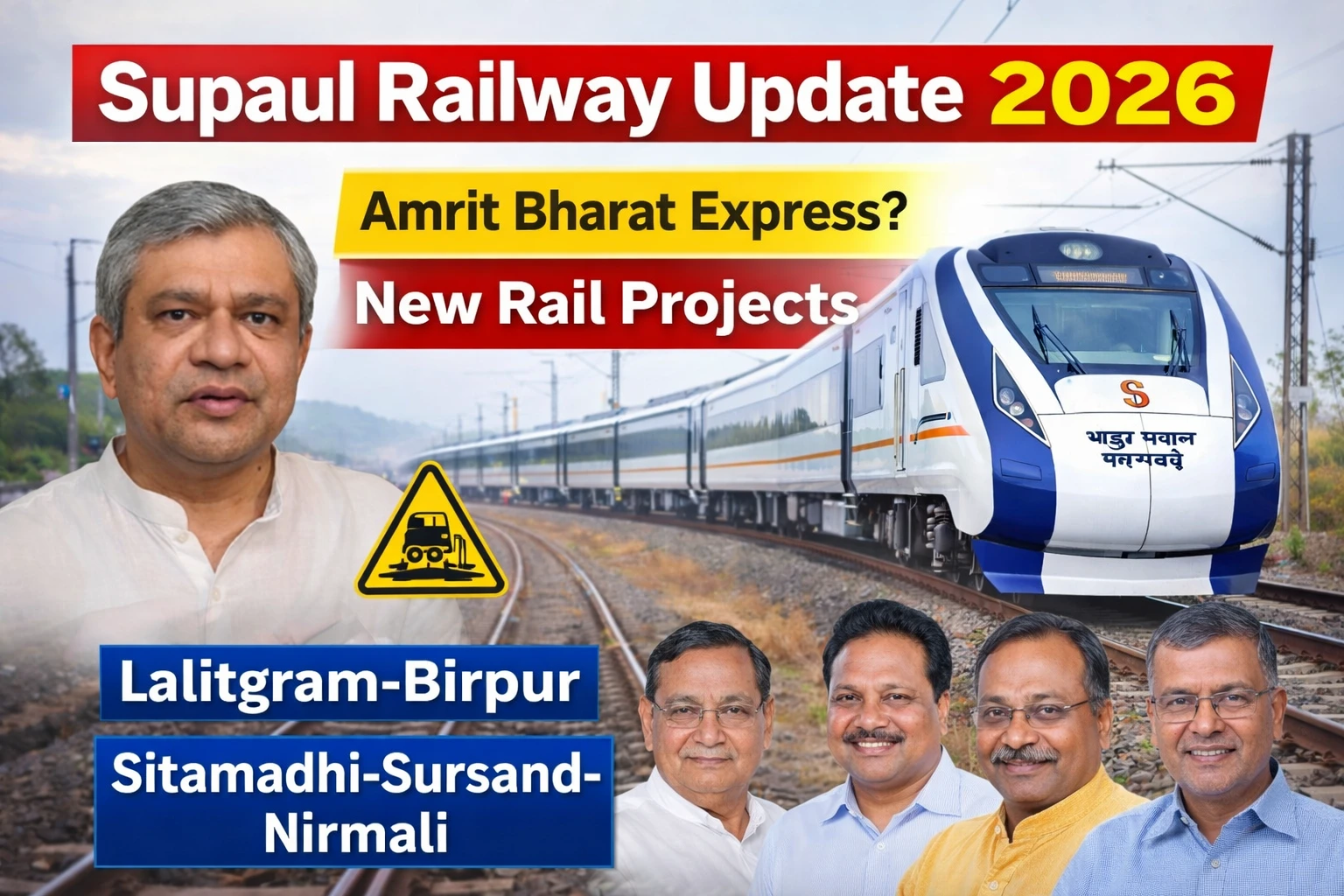 Supaul Railway Update 2026: Amrit Bharat Express & New Rail Line Projects in Bihar