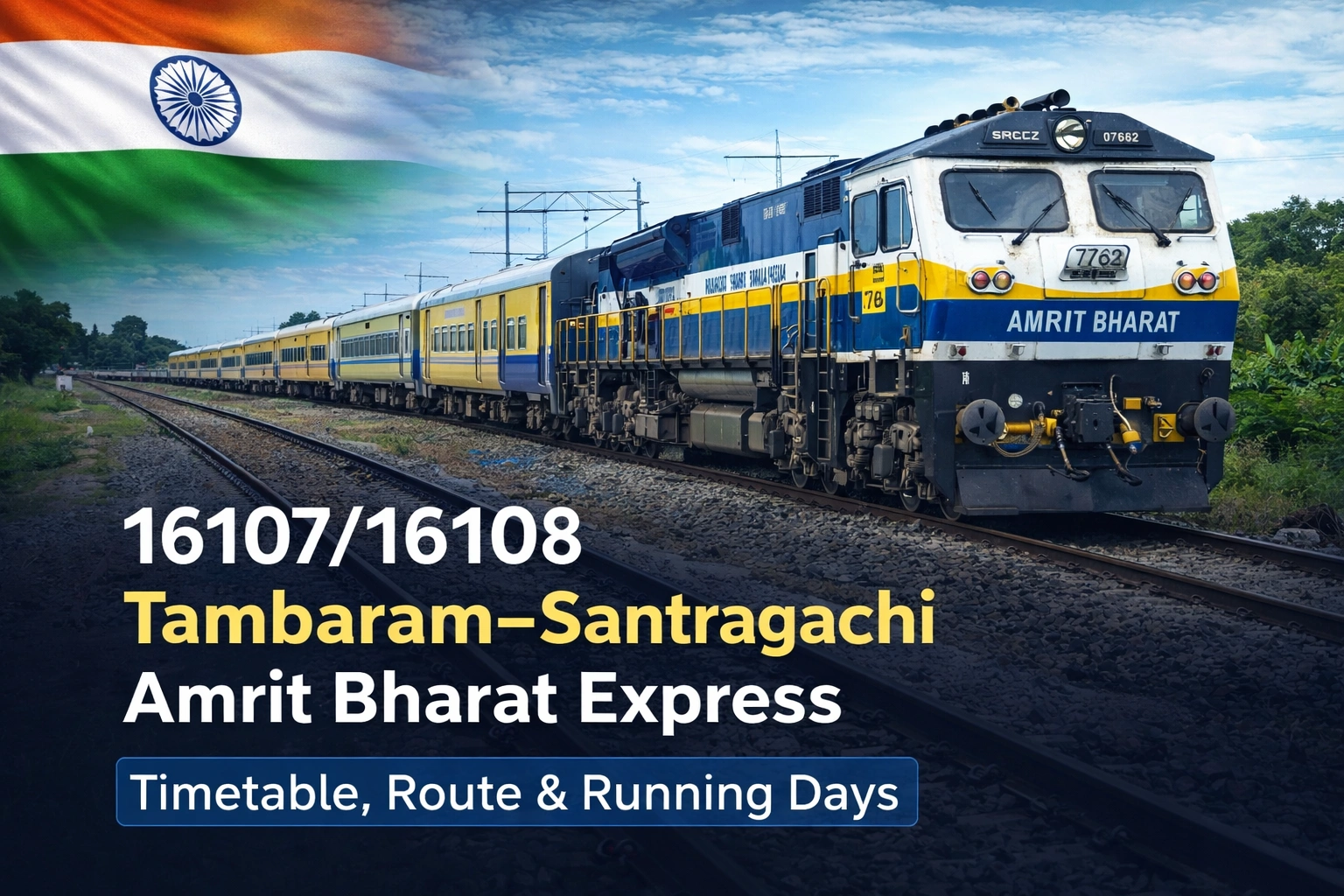 Tambaram Santragachi Amrit Bharat Express (16107/16108): Full Timetable, Route, Running Days & Booking Details