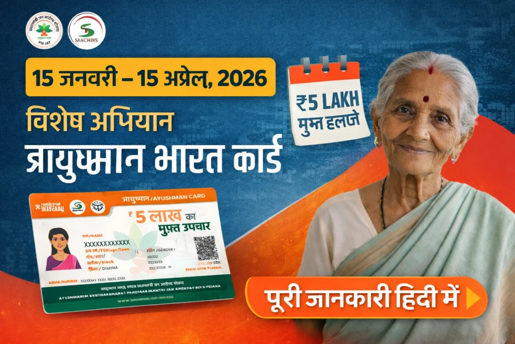 Ayushman Bharat Card 2026: 15 Jan–15 April Special Campaign | ₹5 Lakh Free Treatment