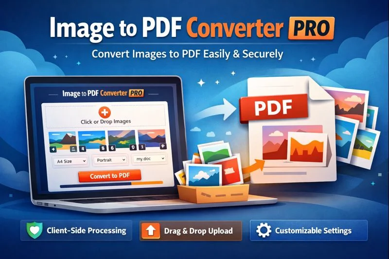 Online Image to PDF Converter PRO – Free Online WordPress Tool​
