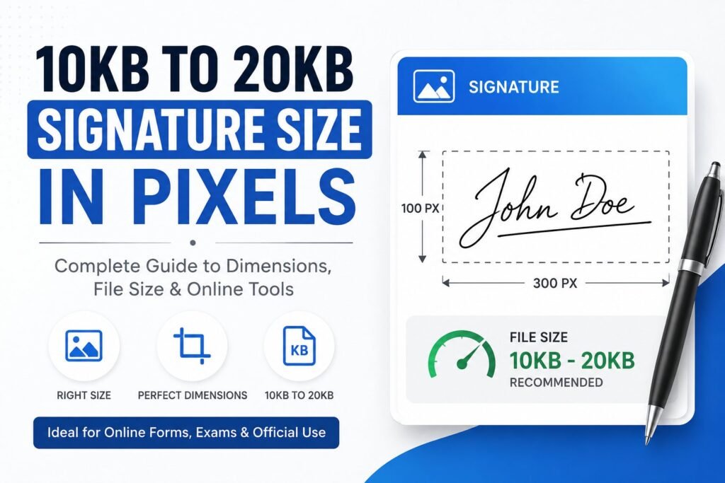 Resize Image to 10KB to 20KB Signature Size in Pixels: The Complete Guide