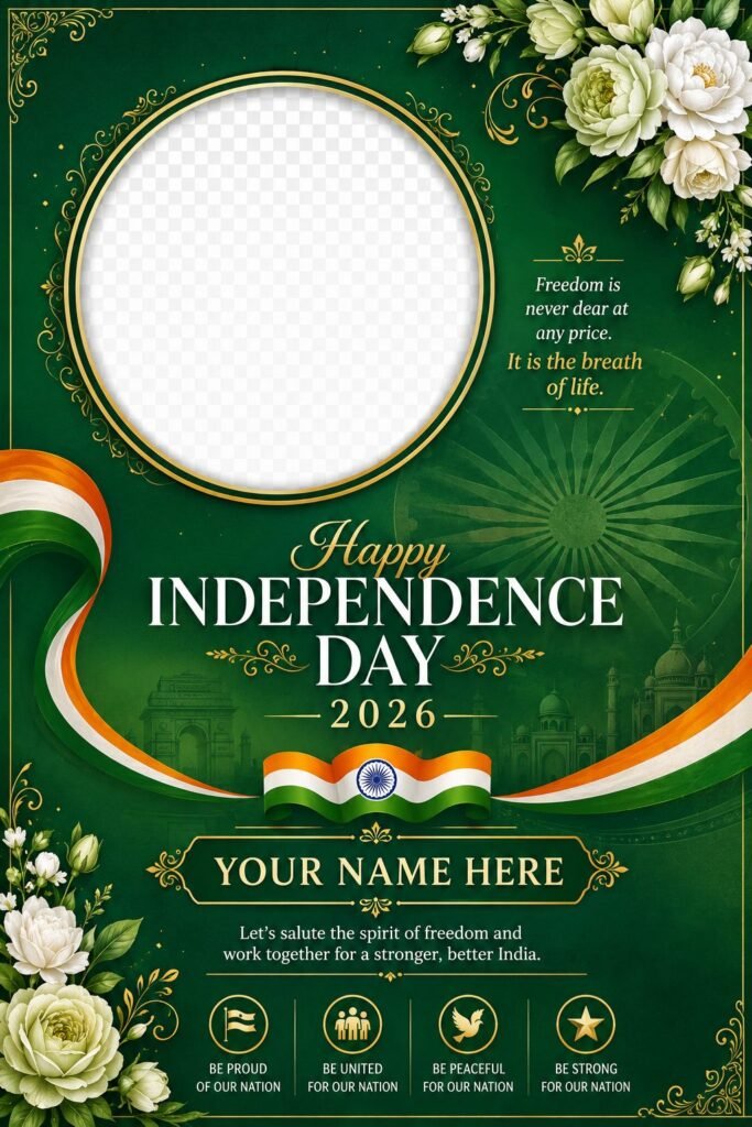Happy Independence Day 2026 Ai Photo Frame Prompts for Gemini AI