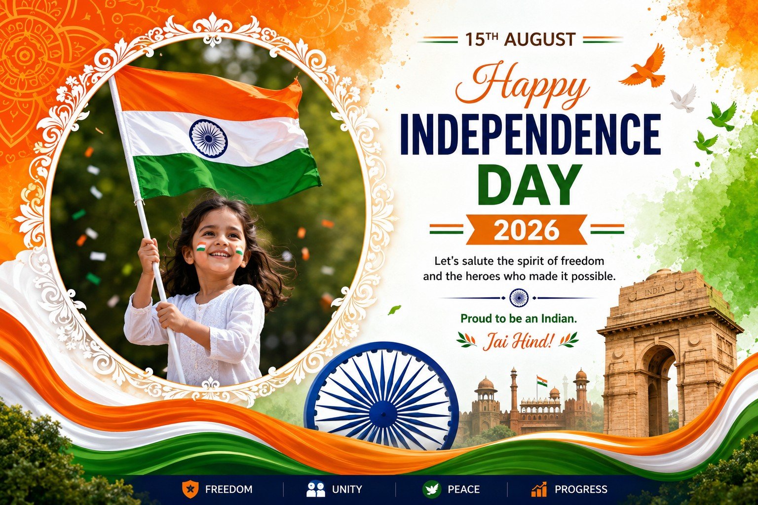 Happy Independence Day 2026 Ai Photo Frame Prompts for Gemini AI